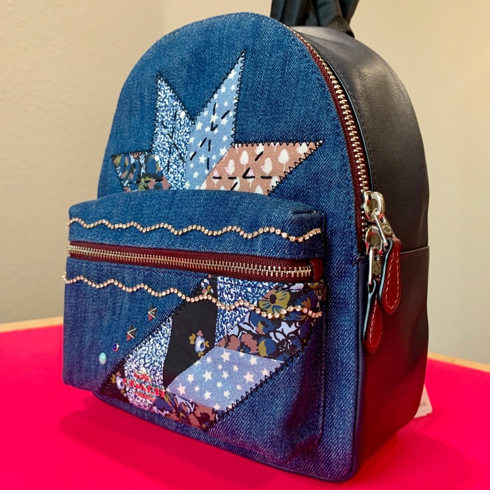 ✨ Coach Star Patchwork Denim Backpack ✨ - Picture 3 of 8